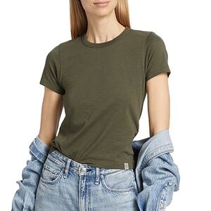 NWT Rag & Bone The Slub Baby Tee in Olive Night Green Medium M